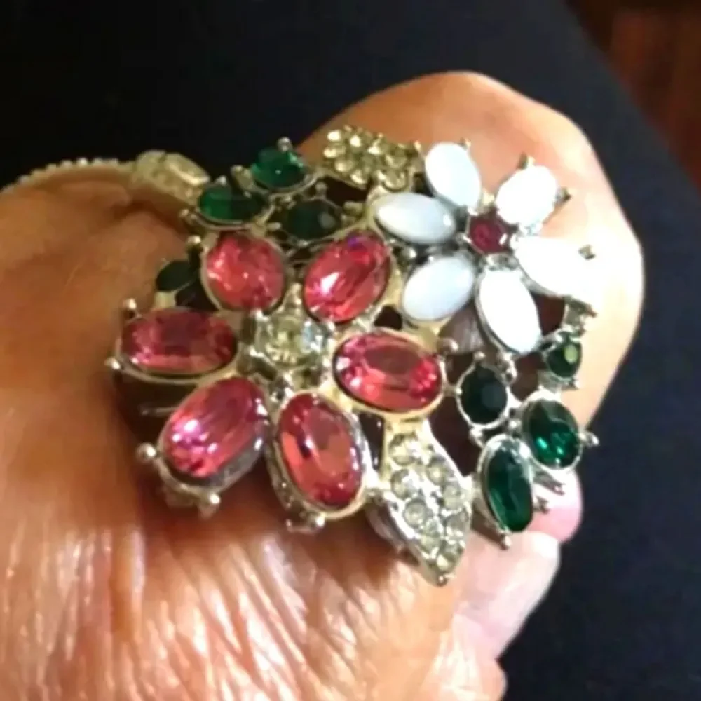 Bohemian floral ring sz 6